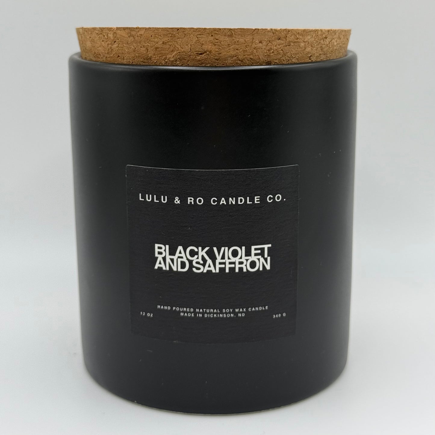 Black Violet and Saffron Candle