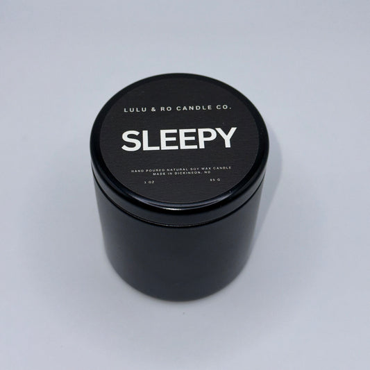 Sleepy Tin Candle