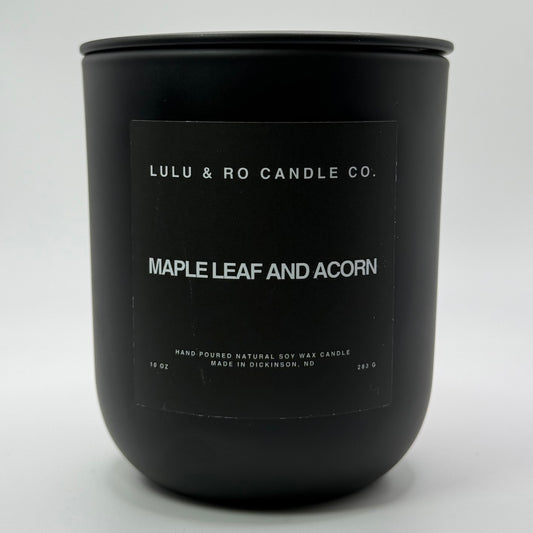 Maple Leaf and Acorn Candle