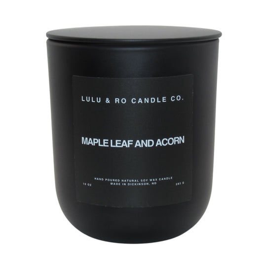 Maple Leaf and Acorn Candle
